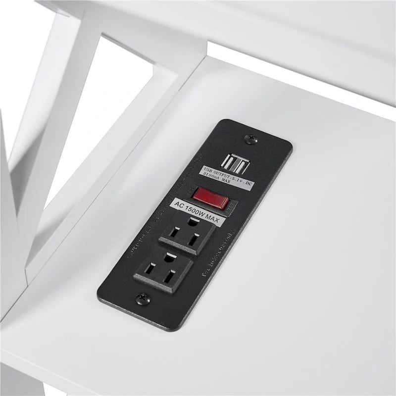 Console Yaheetech en bois avec prise de courant, table d'entrée