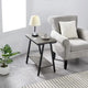 Table d'appoint étroite Leick Home Empiria avec étagère et cadre en métal