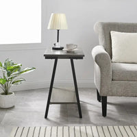 Table d'appoint étroite Leick Home Empiria avec étagère et cadre en métal
