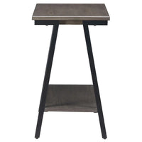 Table d'appoint étroite Leick Home Empiria avec étagère et cadre en métal