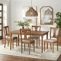 Ensemble de salle à manger 5 pièces Simple Living en bois brûlé