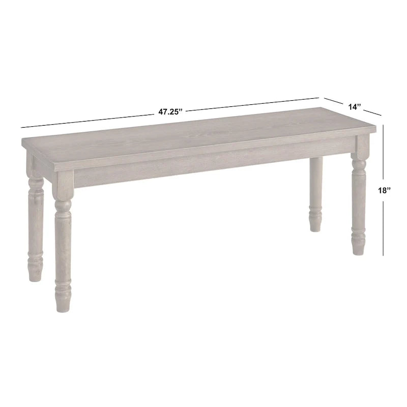 Ensemble de salle à manger 5 pièces Simple Living en bois brûlé