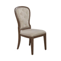 Chaise d'appoint à dossier capitonné rembourrée style ferme Americana (lot de 2)