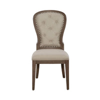 Chaise d'appoint à dossier capitonné rembourrée style ferme Americana (lot de 2)