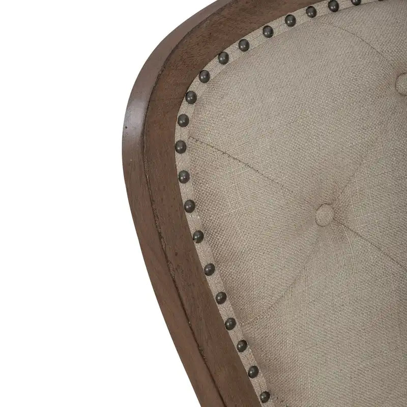Chaise d'appoint à dossier capitonné rembourrée style ferme Americana (lot de 2)