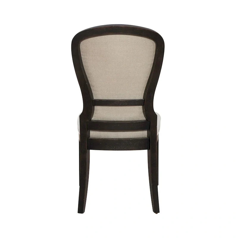 Chaise d'appoint à dossier capitonné rembourrée style ferme Americana (lot de 2)