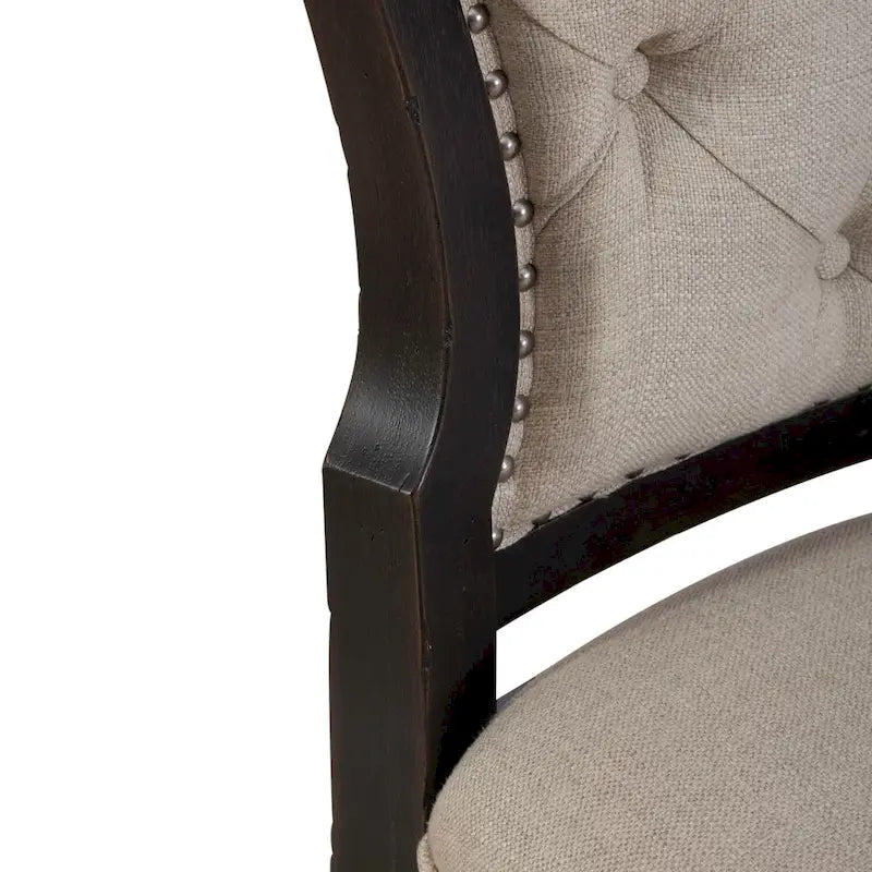 Chaise d'appoint à dossier capitonné rembourrée style ferme Americana (lot de 2)
