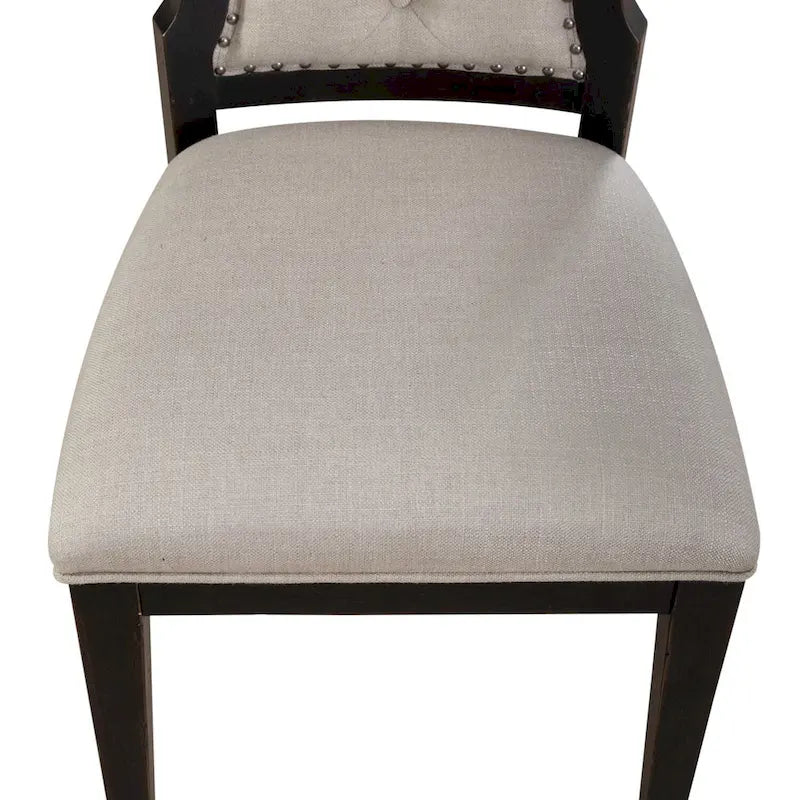 Chaise d'appoint à dossier capitonné rembourrée style ferme Americana (lot de 2)