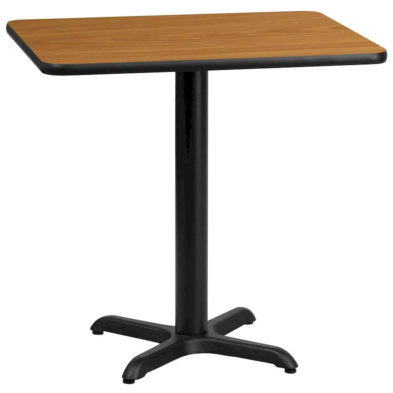 Plateau de table rectangulaire stratifié 24 x 30 avec base de table hauteur 22 x 22 - 24L x 30P x 31,125H