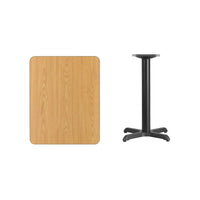 Plateau de table rectangulaire stratifié 24 x 30 avec base de table hauteur 22 x 22 - 24L x 30P x 31,125H