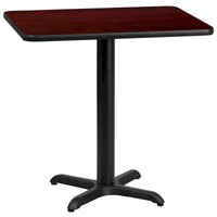 Plateau de table rectangulaire stratifié 24 x 30 avec base de table hauteur 22 x 22 - 24L x 30P x 31,125H