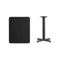 Plateau de table rectangulaire stratifié 24 x 30 avec base de table hauteur 22 x 22 - 24L x 30P x 31,125H