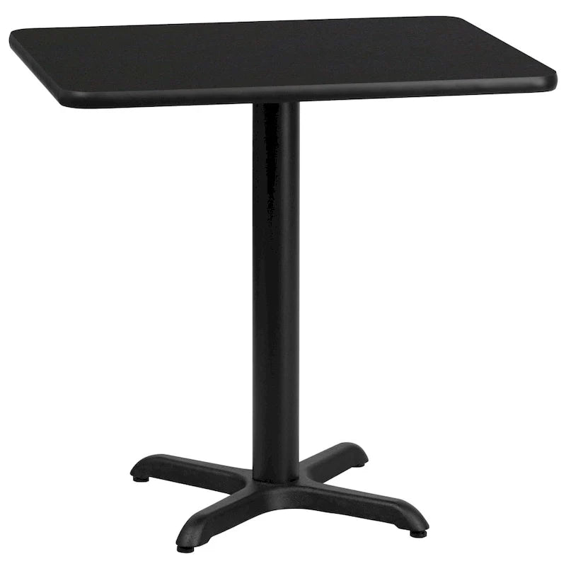 Plateau de table rectangulaire stratifié 24 x 30 avec base de table hauteur 22 x 22 - 24L x 30P x 31,125H