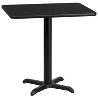 Plateau de table rectangulaire stratifié 24 x 30 avec base de table hauteur 22 x 22 - 24L x 30P x 31,125H