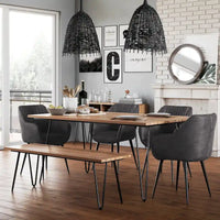 Table à manger industrielle en bois Moreno WYNDENHALL
