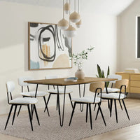 Table à manger industrielle en bois Moreno WYNDENHALL