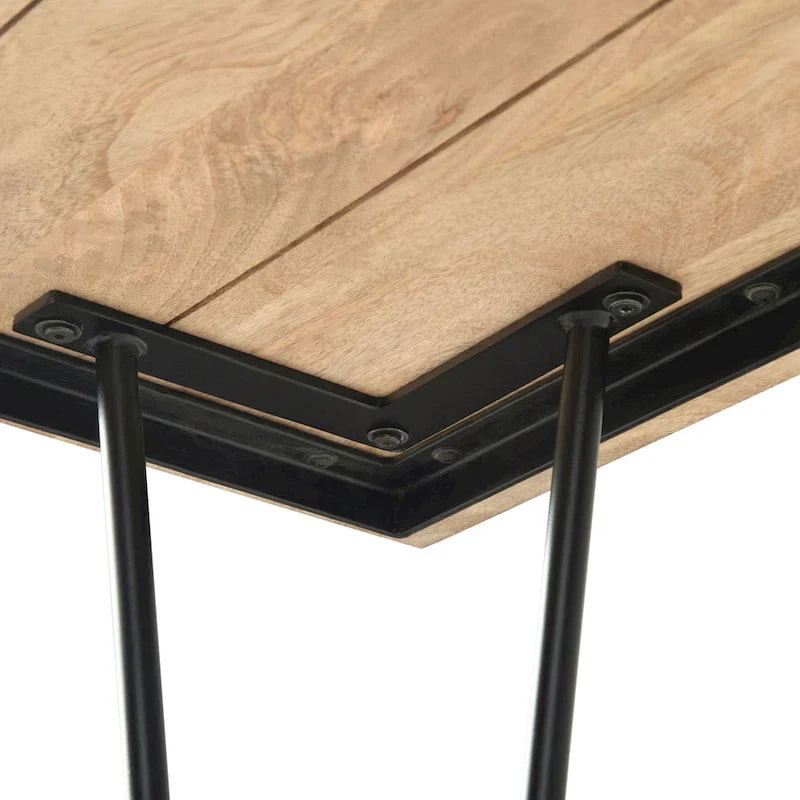 Table à manger industrielle en bois Moreno WYNDENHALL