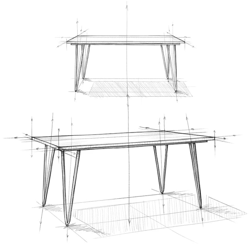 Table à manger industrielle en bois Moreno WYNDENHALL