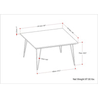 Table à manger industrielle en bois Moreno WYNDENHALL