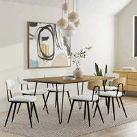 Table à manger industrielle en bois Moreno WYNDENHALL