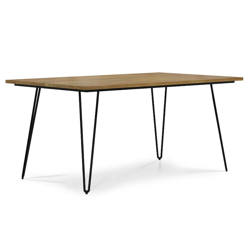 Table à manger industrielle en bois Moreno WYNDENHALL