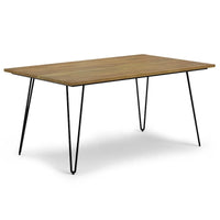 Table à manger industrielle en bois Moreno WYNDENHALL