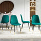 Lot de 4 chaises rembourrées en velours sans accoudoirs Howtai pour cuisine et maison