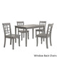 Ensemble de salle à manger rectangulaire 5 pièces Wilmington II 48 pouces gris antique par iNSPIRE Q Classic