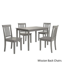 Ensemble de salle à manger rectangulaire 5 pièces Wilmington II 48 pouces gris antique par iNSPIRE Q Classic