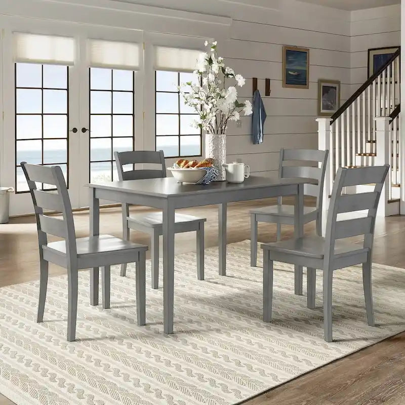 Ensemble de salle à manger rectangulaire 5 pièces Wilmington II 48 pouces gris antique par iNSPIRE Q Classic