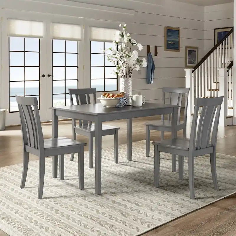 Ensemble de salle à manger rectangulaire 5 pièces Wilmington II 48 pouces gris antique par iNSPIRE Q Classic