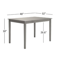 Ensemble de salle à manger rectangulaire 5 pièces Wilmington II 48 pouces gris antique par iNSPIRE Q Classic