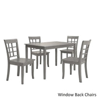 Ensemble de salle à manger rectangulaire 5 pièces Wilmington II 48 pouces gris antique par iNSPIRE Q Classic