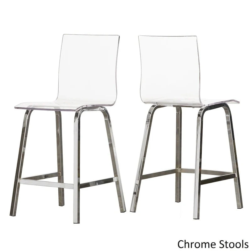 Ensemble de salle à manger hauteur comptoir Nova 5 pièces à plateau rond en verre et base en fer vortex par iNSPIRE Q Bold