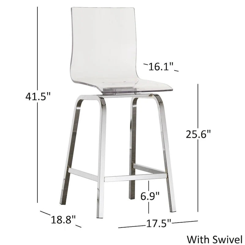 Ensemble de salle à manger hauteur comptoir Nova 5 pièces à plateau rond en verre et base en fer vortex par iNSPIRE Q Bold