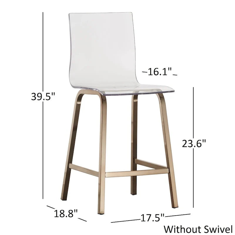 Ensemble de salle à manger hauteur comptoir Nova 5 pièces à plateau rond en verre et base en fer vortex par iNSPIRE Q Bold