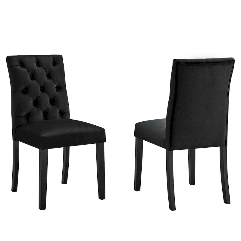 Chaises de salle à manger Duchess en velours Performance - Lot de 2