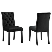 Chaises de salle à manger Duchess en velours Performance - Lot de 2