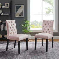 Chaises de salle à manger Duchess en velours Performance - Lot de 2