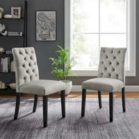 Chaises de salle à manger Duchess en velours Performance - Lot de 2
