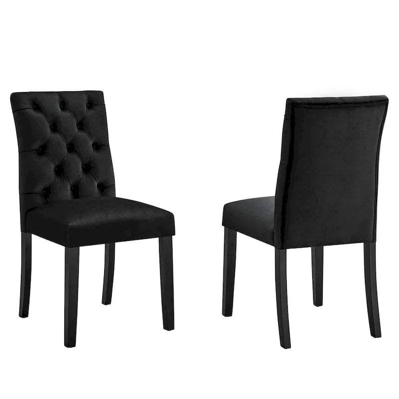 Chaises de salle à manger Duchess en velours Performance - Lot de 2