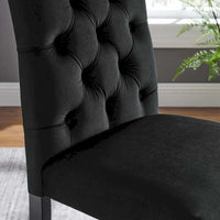 Chaises de salle à manger Duchess en velours Performance - Lot de 2