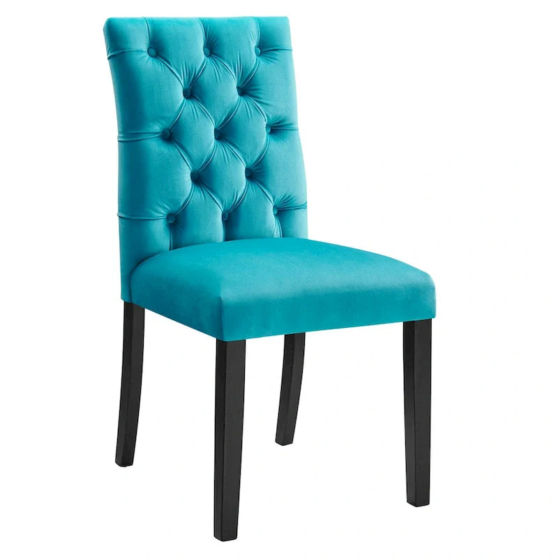 Chaises de salle à manger Duchess en velours Performance - Lot de 2