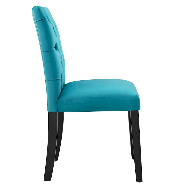 Chaises de salle à manger Duchess en velours Performance - Lot de 2