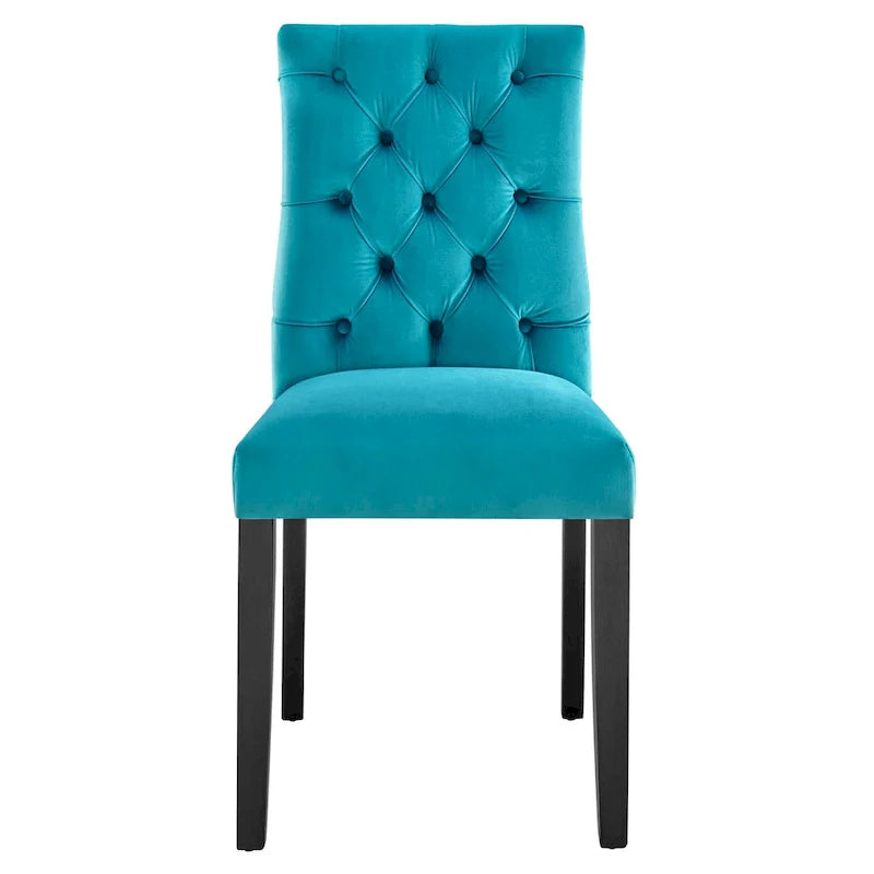 Chaises de salle à manger Duchess en velours Performance - Lot de 2