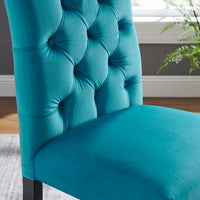 Chaises de salle à manger Duchess en velours Performance - Lot de 2