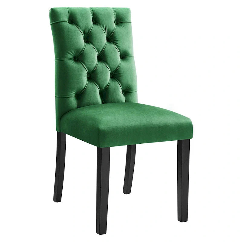 Chaises de salle à manger Duchess en velours Performance - Lot de 2