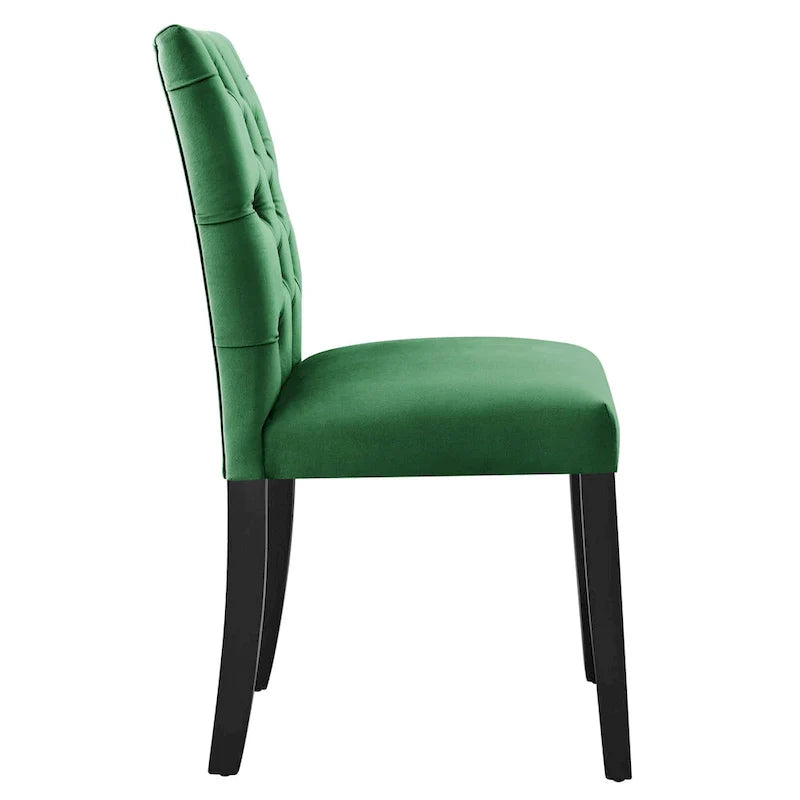 Chaises de salle à manger Duchess en velours Performance - Lot de 2