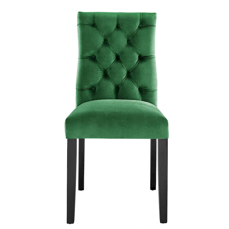 Chaises de salle à manger Duchess en velours Performance - Lot de 2