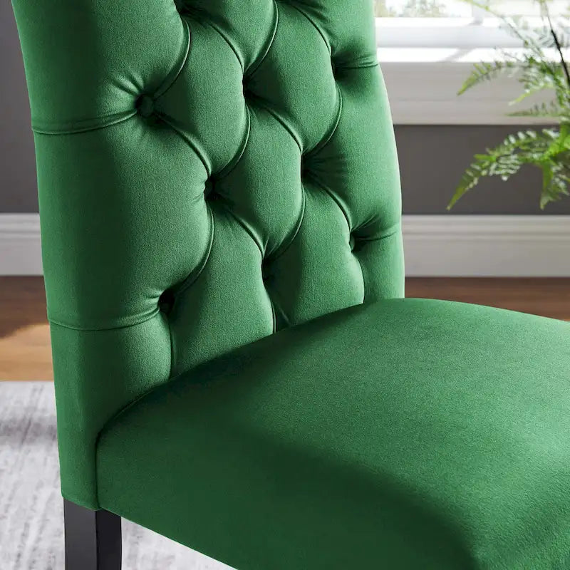 Chaises de salle à manger Duchess en velours Performance - Lot de 2